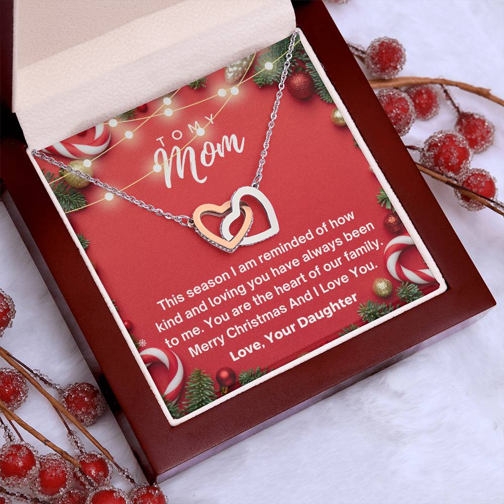 CHRISTMAS SPECIAL - To My Mom -  Interlocking Hearts necklace