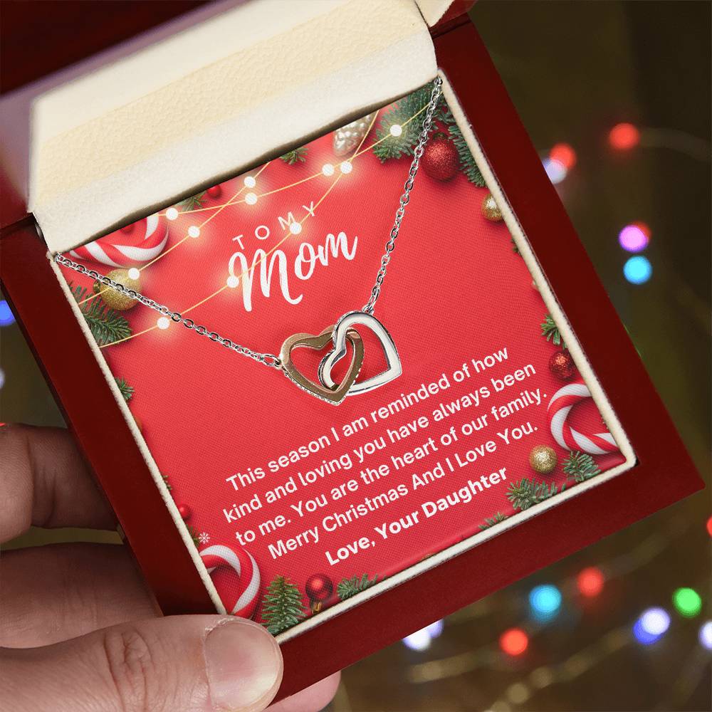 CHRISTMAS SPECIAL - To My Mom -  Interlocking Hearts necklace