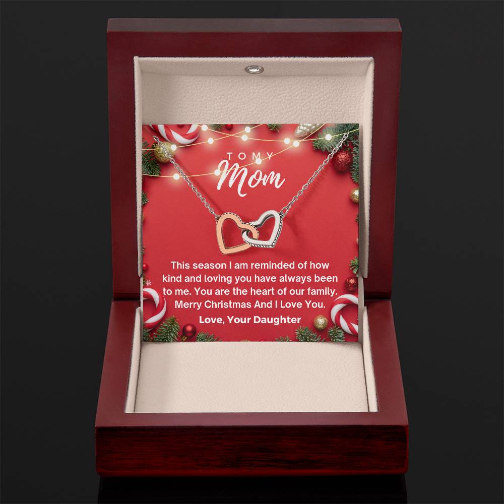 CHRISTMAS SPECIAL - To My Mom -  Interlocking Hearts necklace