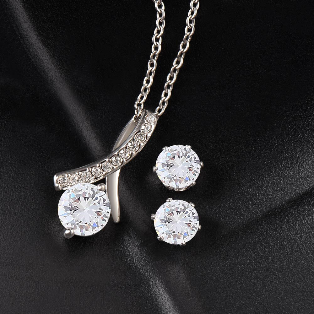 CHRISTMAS SPECIAL - To My Wife - Alluring Beauty Necklace & Earring Set