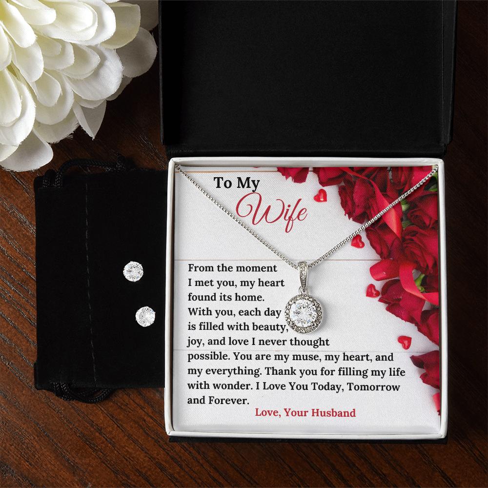 Valentines Day Special - To My Wife - Eternal Hope Necklace & Earring Set