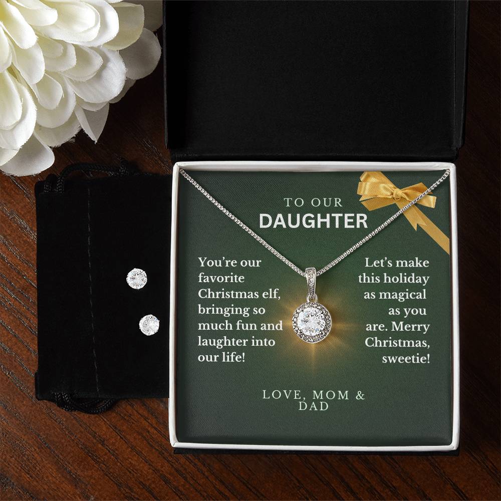 CHRISTMAS SPECIAL - To Our Daughter - Eternal Hope Necklace & Earring Set