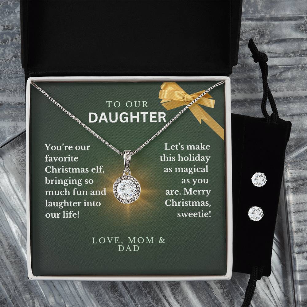 CHRISTMAS SPECIAL - To Our Daughter - Eternal Hope Necklace & Earring Set