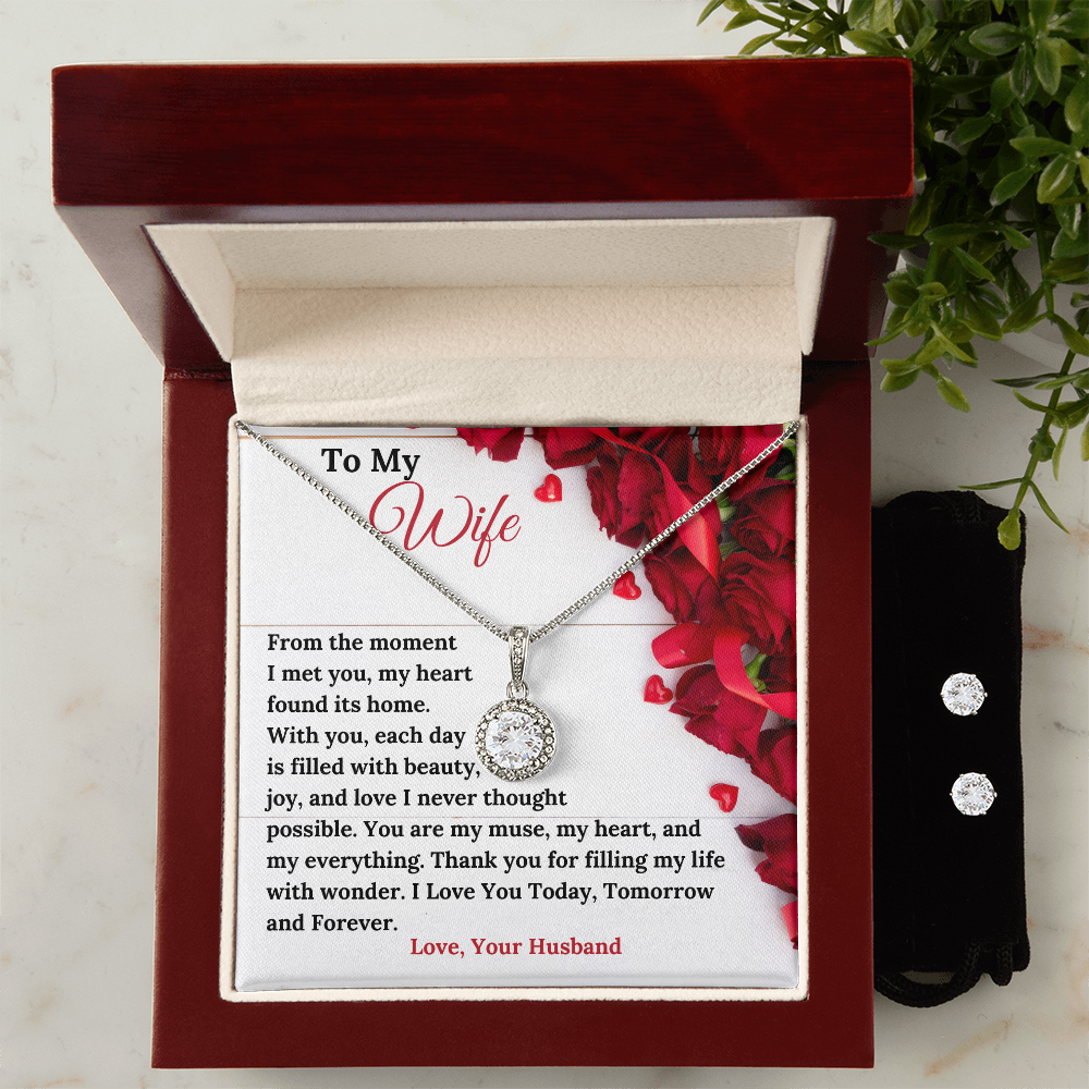 Valentines Day Special - To My Wife - Eternal Hope Necklace & Earring Set