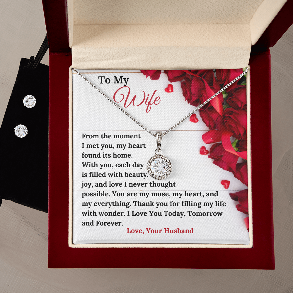 Valentines Day Special - To My Wife - Eternal Hope Necklace & Earring Set