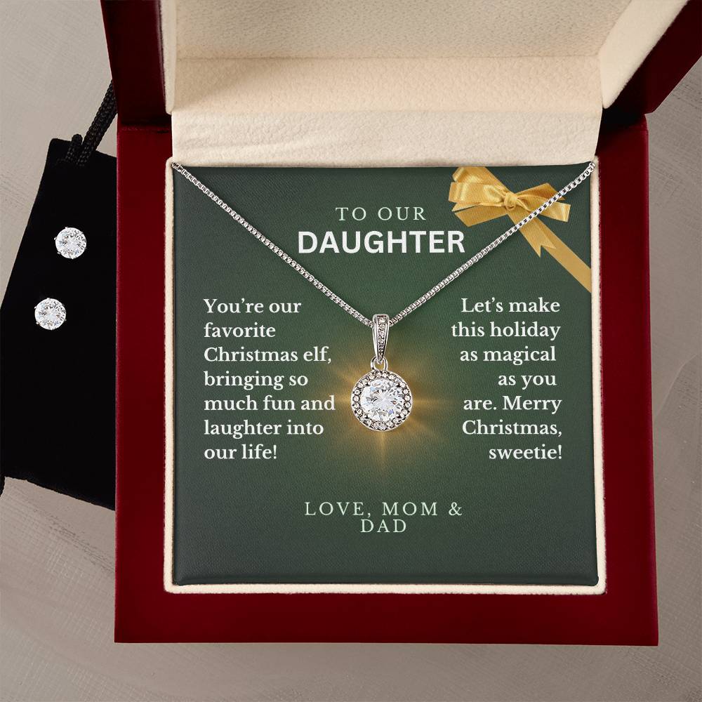 CHRISTMAS SPECIAL - To Our Daughter - Eternal Hope Necklace & Earring Set