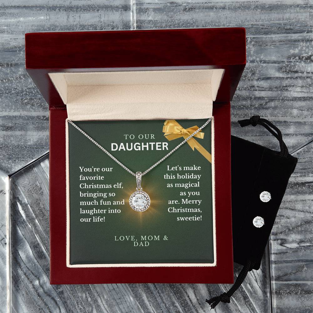 CHRISTMAS SPECIAL - To Our Daughter - Eternal Hope Necklace & Earring Set