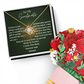 Valentine's Day Special - To My Soulmate - Love Knot Necklace & Sweetest Devotion Flower Bouquet