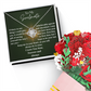 Valentine's Day Special - To My Soulmate - Love Knot Necklace & Sweetest Devotion Flower Bouquet