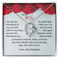 Valentine's Day Special - To My Wife - Forever Love Necklace & Sweetest Devotion Flower Bouquet