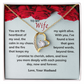 Valentine's Day Special - To My Wife - Forever Love Necklace & Sweetest Devotion Flower Bouquet