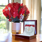 Valentine's Day Special - To My Wife - Forever Love Necklace & Sweetest Devotion Flower Bouquet
