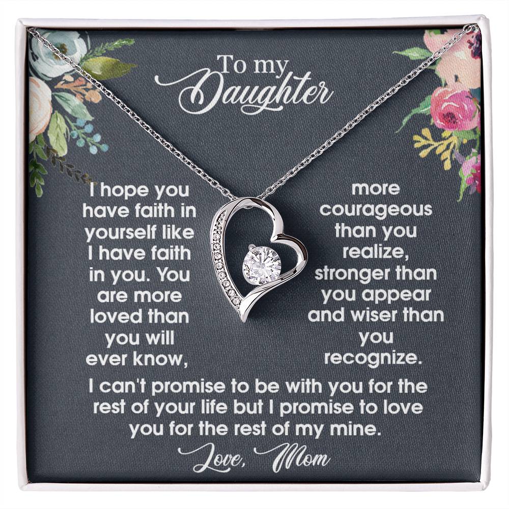 To My Daughter -  Forever Love Necklace: Illuminate Your Affection