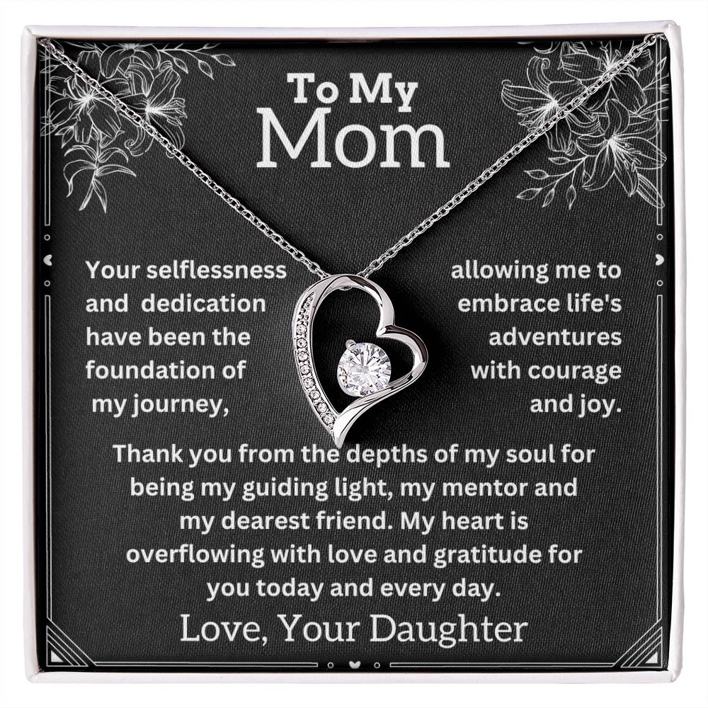 To My Mom - Guiding Light - Forever Love Necklace