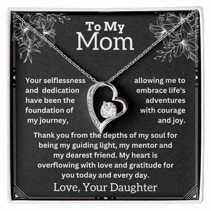 To My Mom - Guiding Light - Forever Love Necklace