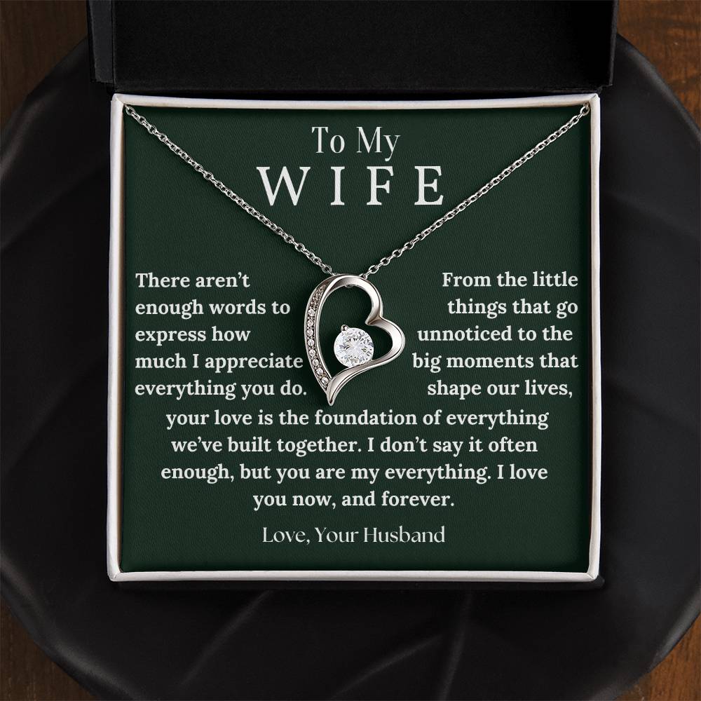 To My Wife - My Everything - Forever Love Necklace