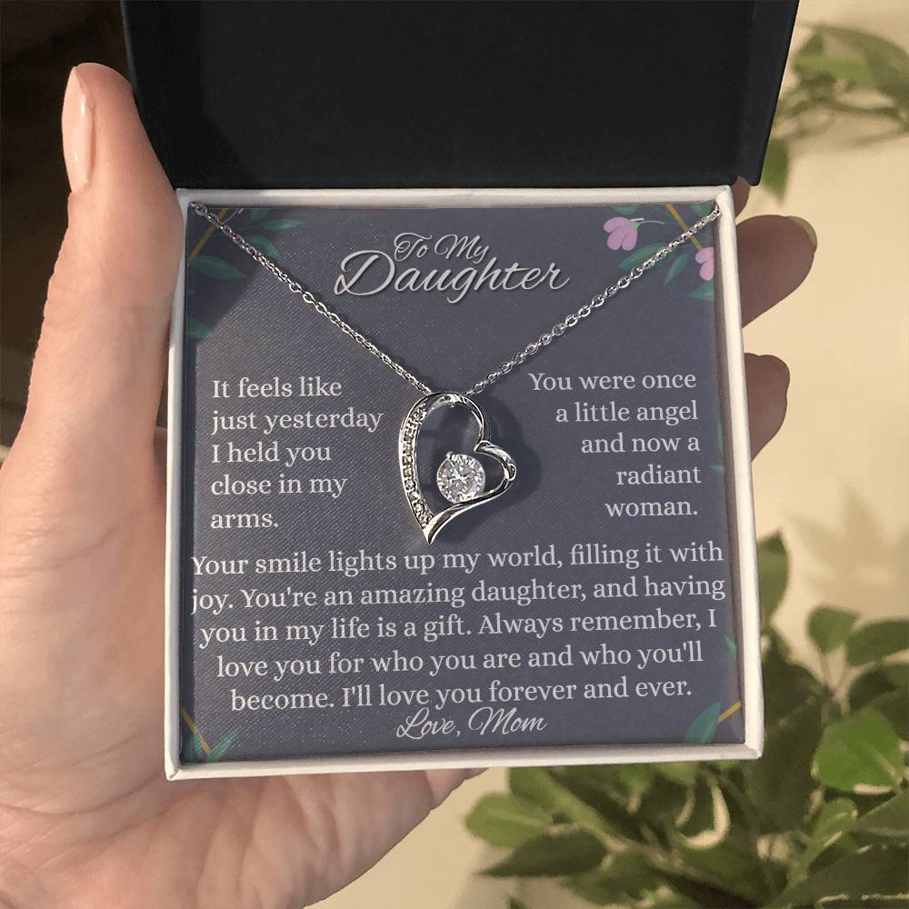 To My Daughter - Little Angel - Forever Love Necklace