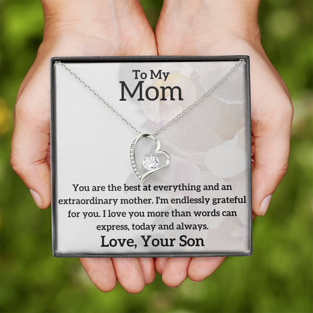 To My Mom - The Best - Forever Love Necklace