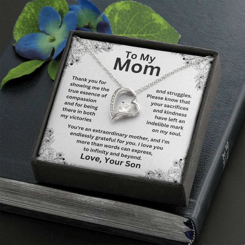 To My Mom - Extraordinary Mother - Forever Love Necklace