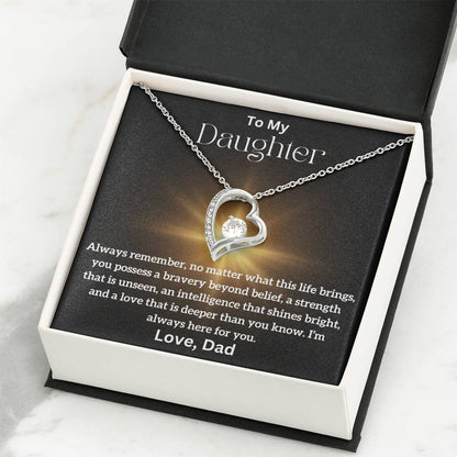 To My Daughter - Beyond Belief -  Forever Love Necklace