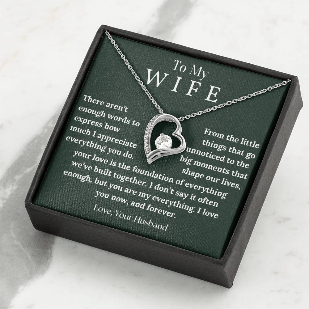 To My Wife - My Everything - Forever Love Necklace