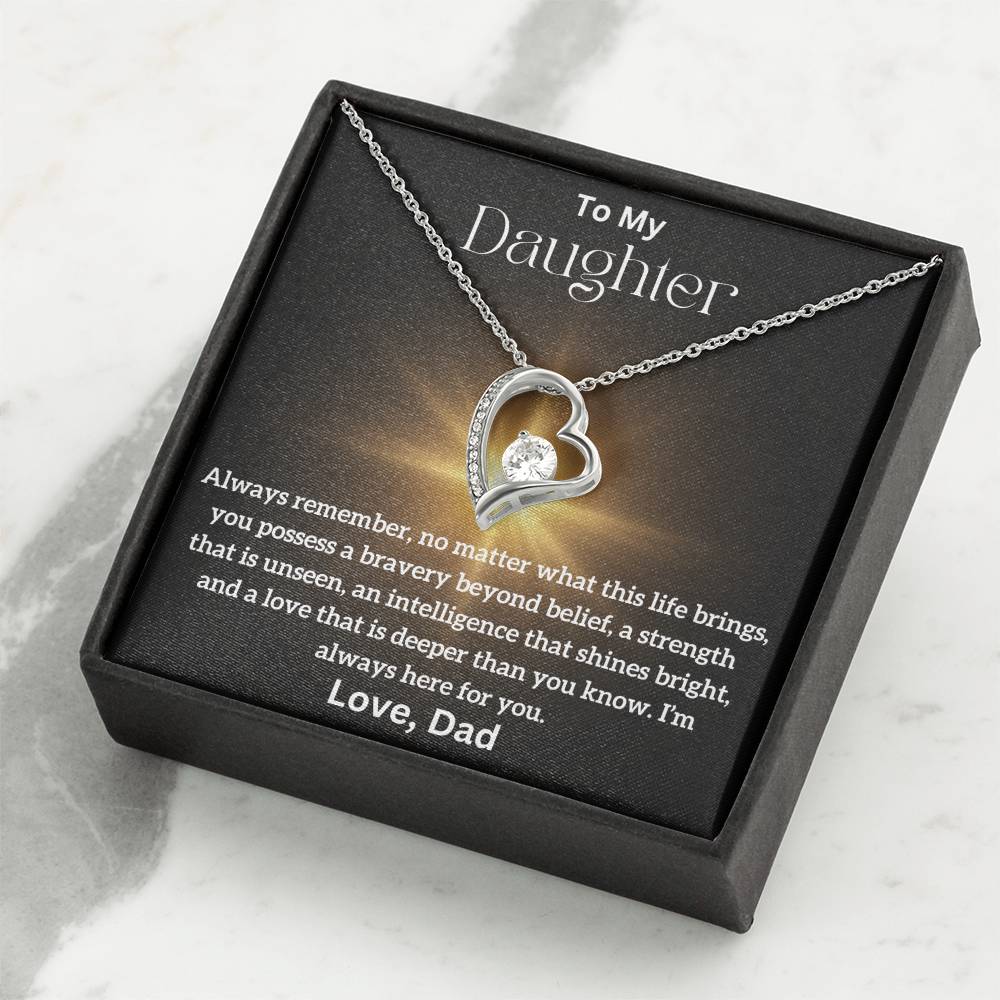 To My Daughter - Beyond Belief -  Forever Love Necklace