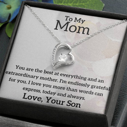 To My Mom - The Best - Forever Love Necklace