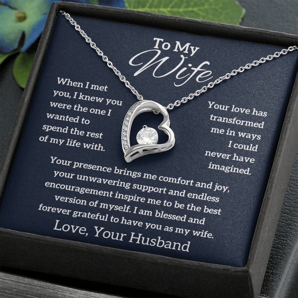 To My Wife - Comfort and Joy - Forever Love Necklace