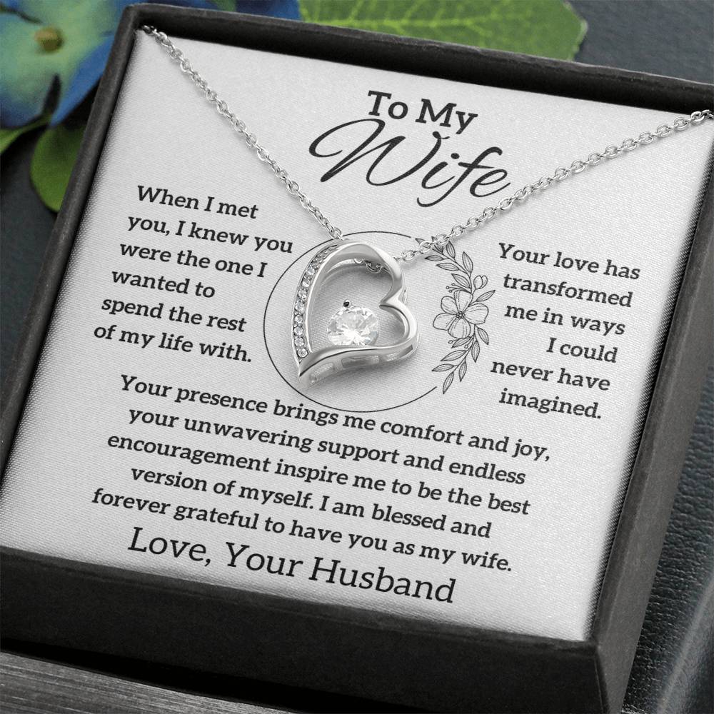 To My Wife - Comfort and Joy - Forever Love Necklace