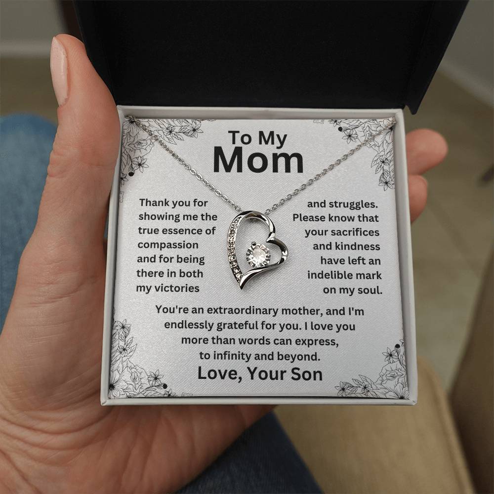 To My Mom - Extraordinary Mother - Forever Love Necklace