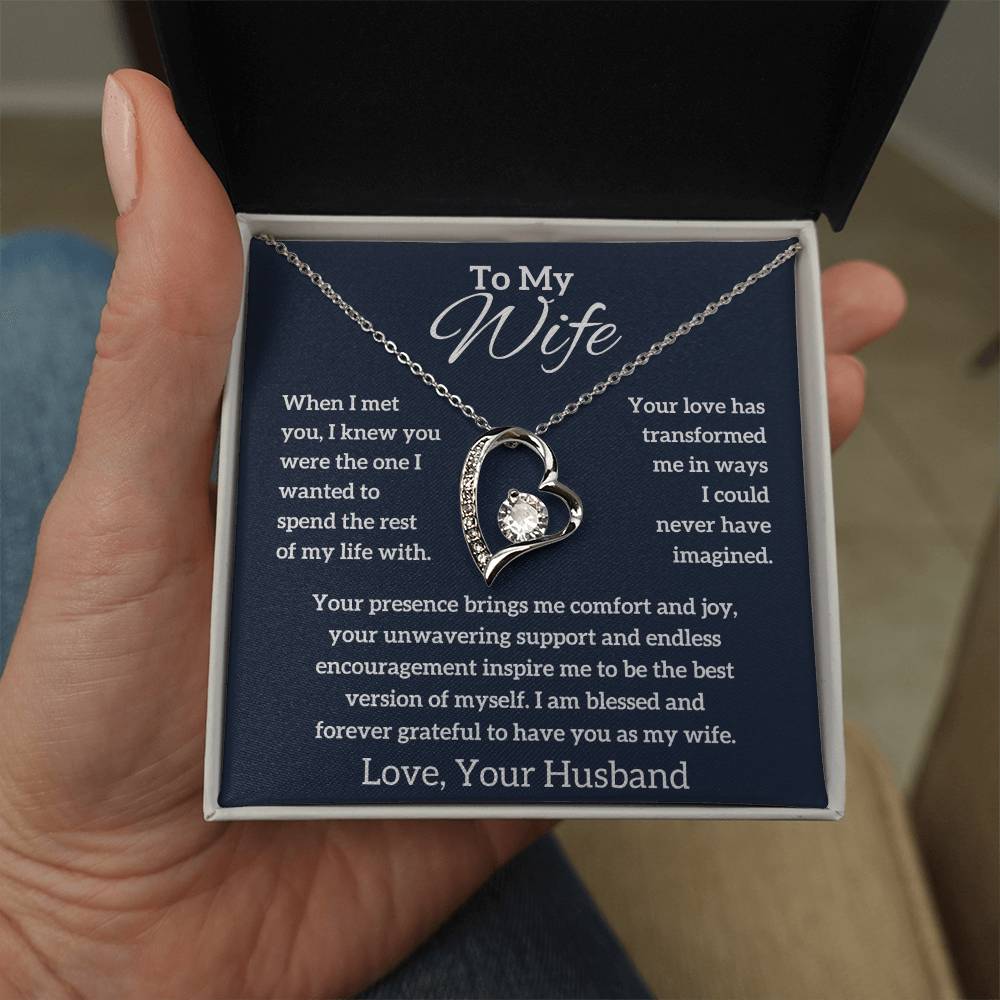 To My Wife - Comfort and Joy - Forever Love Necklace