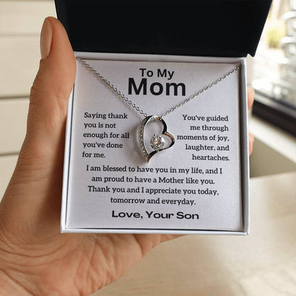 To My Mom - Appreciate - Forever Love Necklace