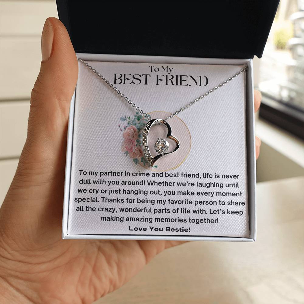 To My Best Friend - Partner In Crime - Forever Love Necklace