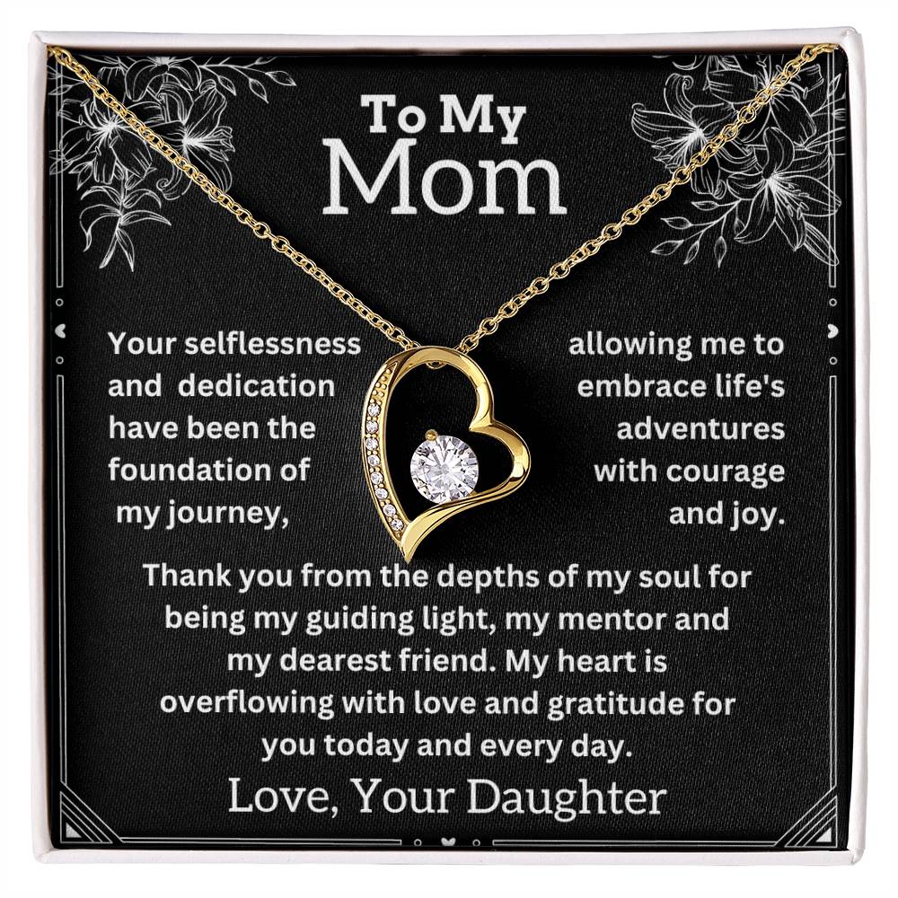 To My Mom - Guiding Light - Forever Love Necklace