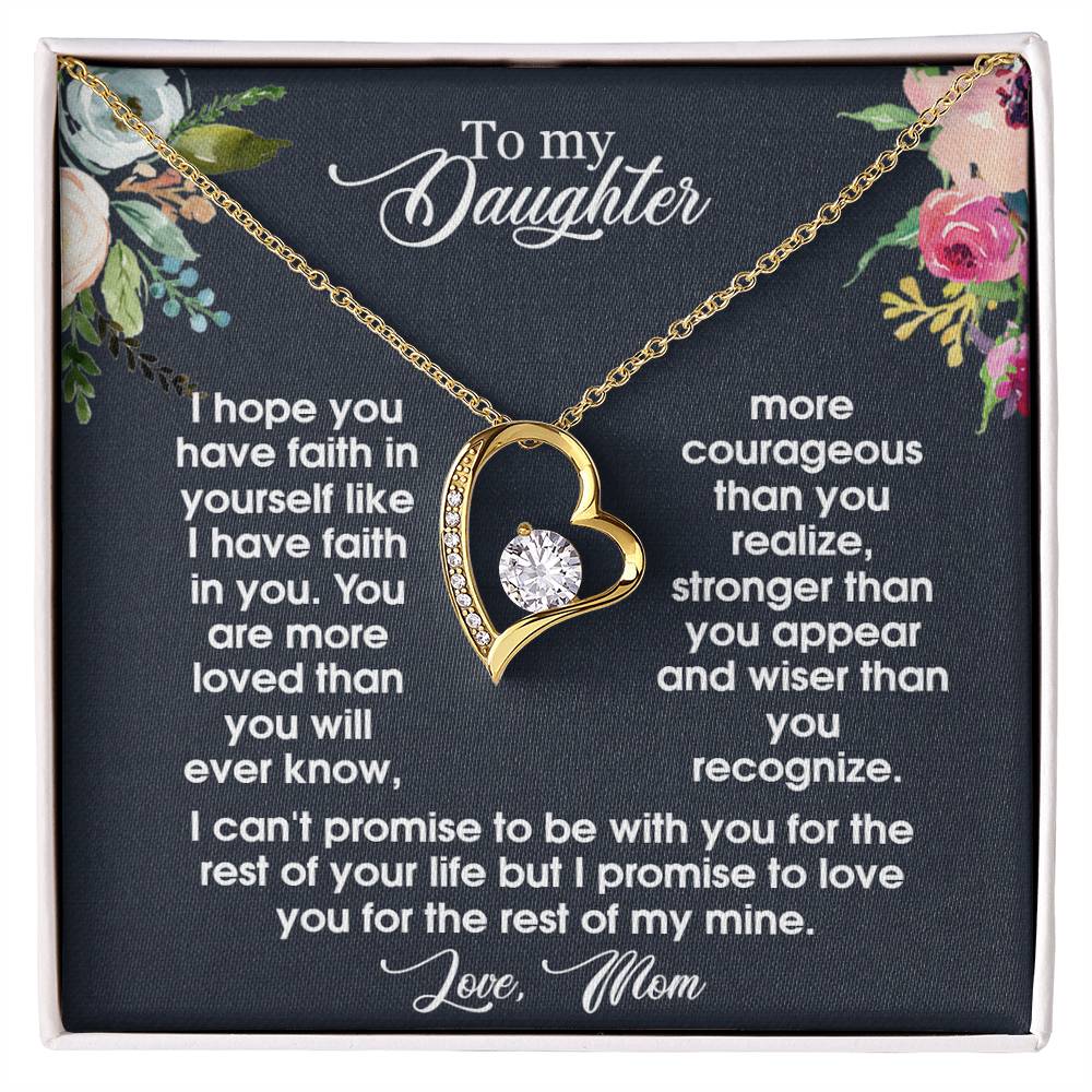 To My Daughter -  Forever Love Necklace: Illuminate Your Affection