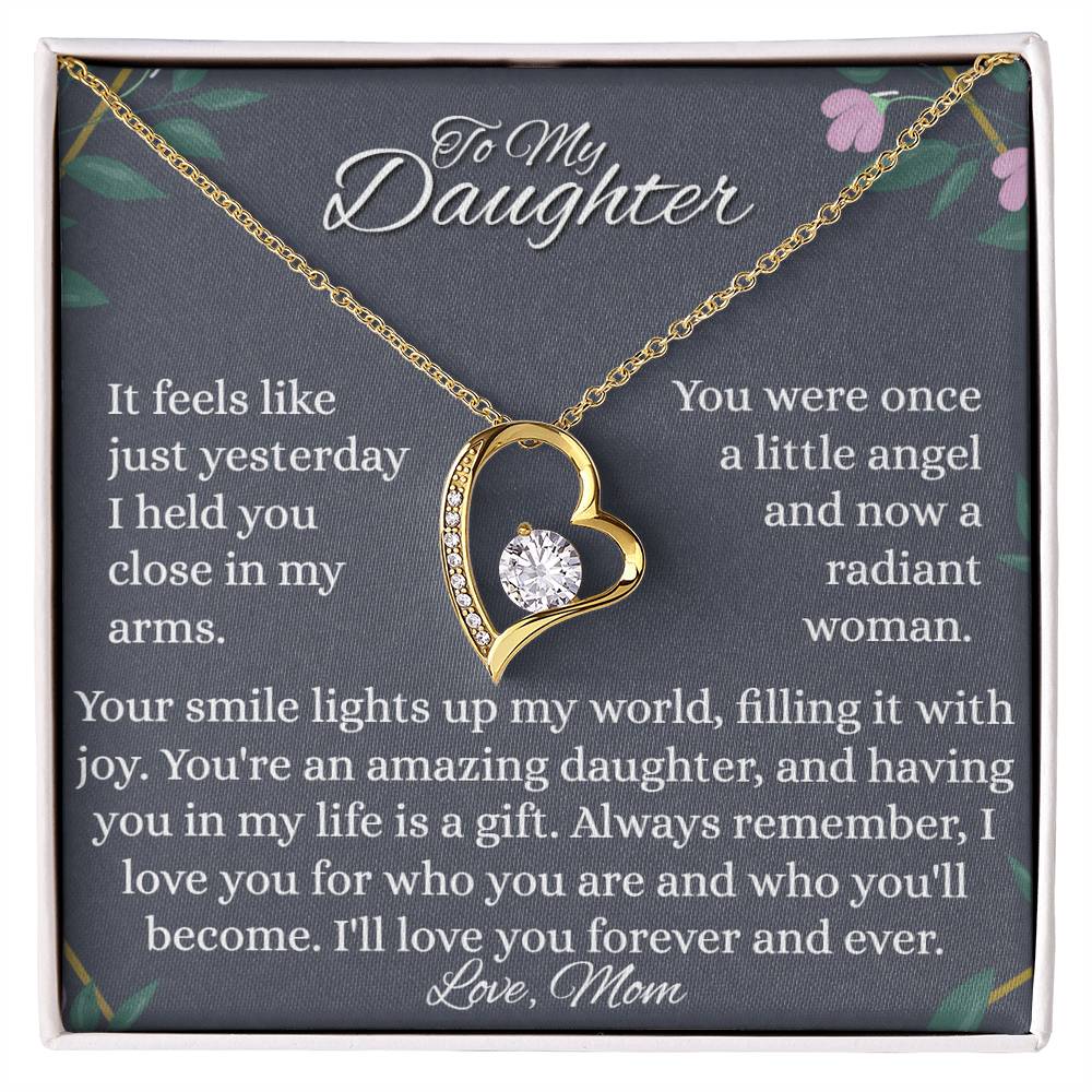 To My Daughter - Little Angel - Forever Love Necklace