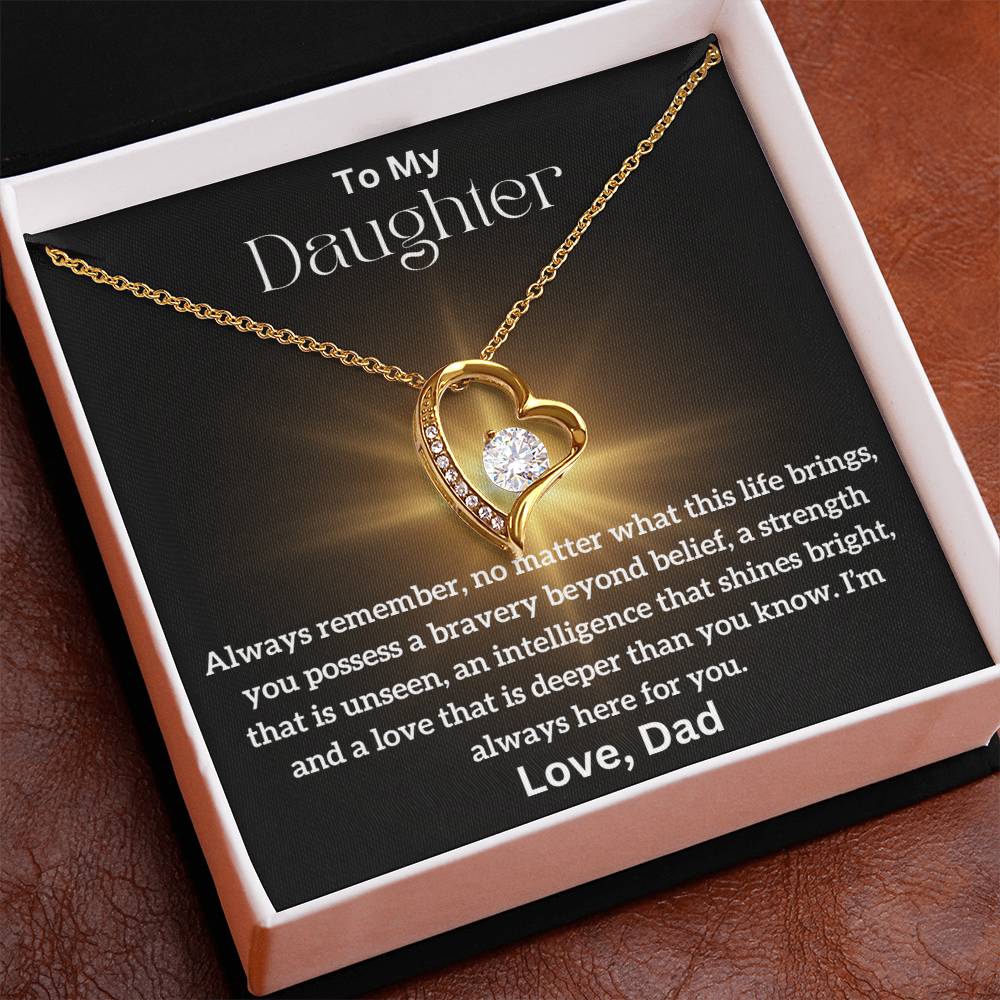 To My Daughter - Beyond Belief -  Forever Love Necklace