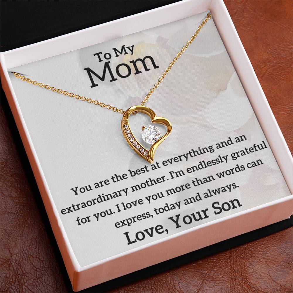 To My Mom - The Best - Forever Love Necklace