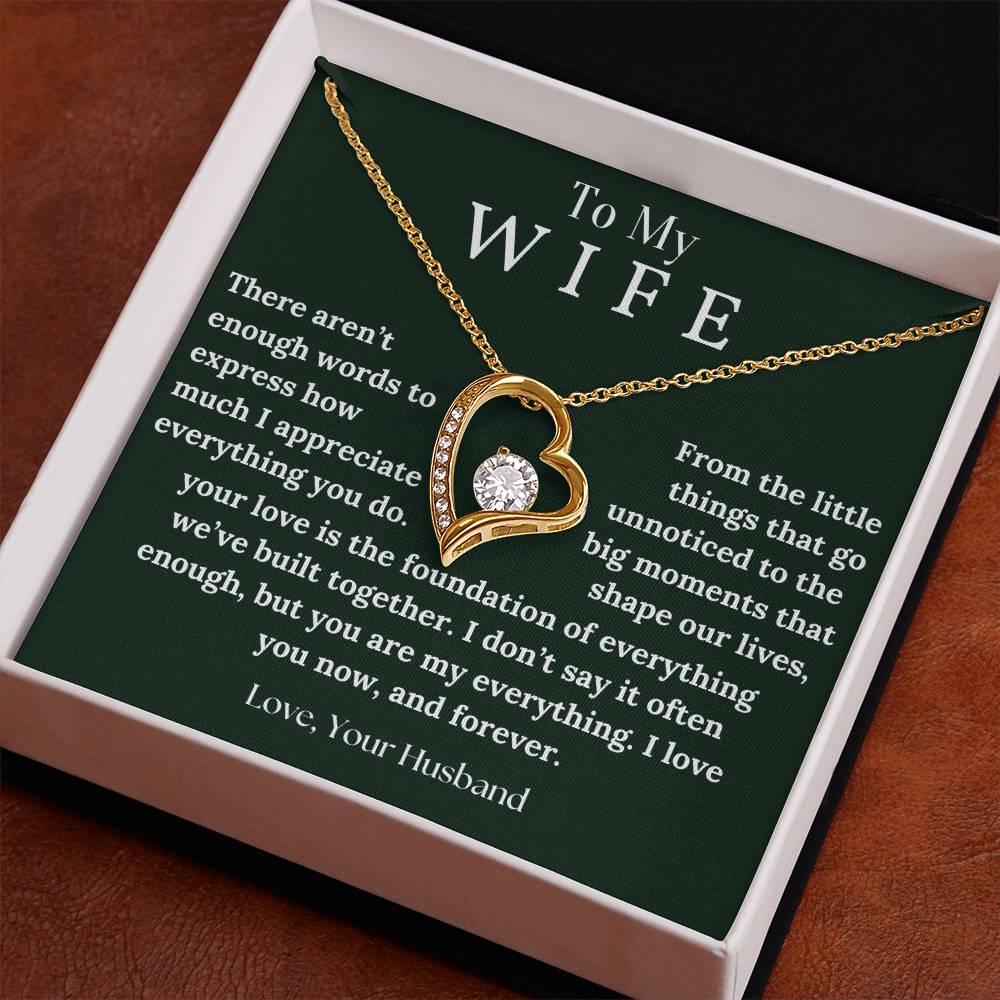 To My Wife - My Everything - Forever Love Necklace