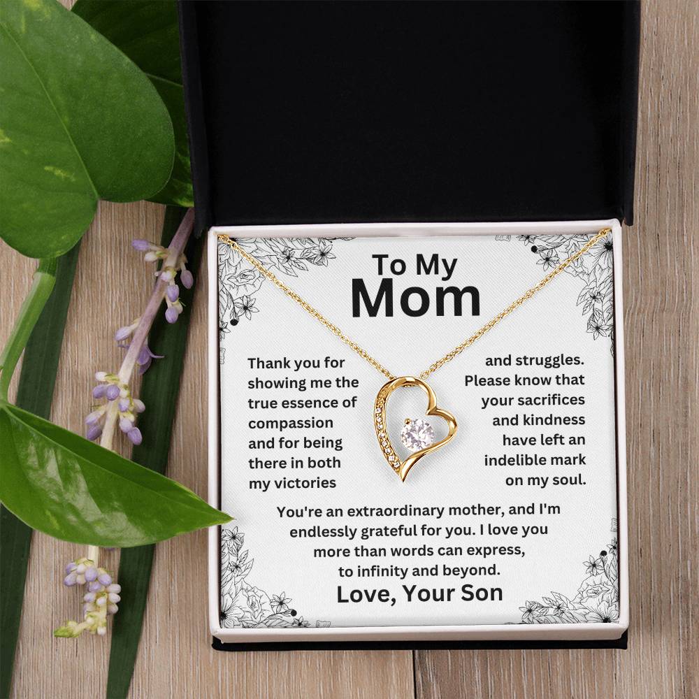 To My Mom - Extraordinary Mother - Forever Love Necklace