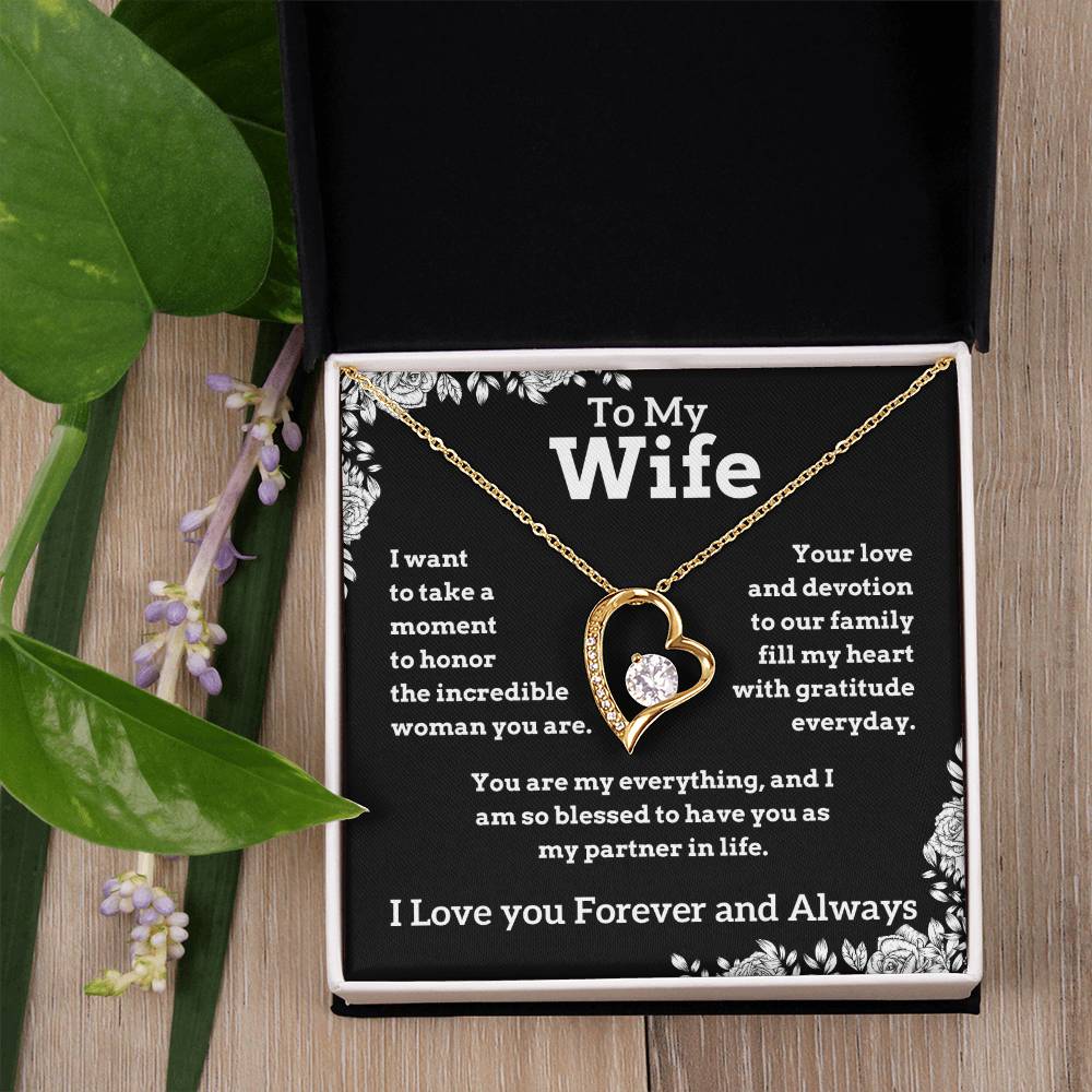 To My Wife - My Everything - Forever Love Necklace