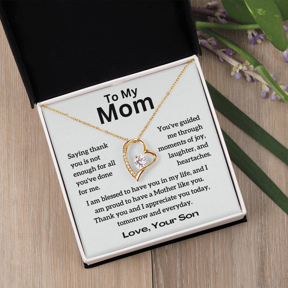 To My Mom - Appreciate - Forever Love Necklace