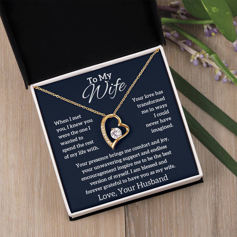 To My Wife - Comfort and Joy - Forever Love Necklace