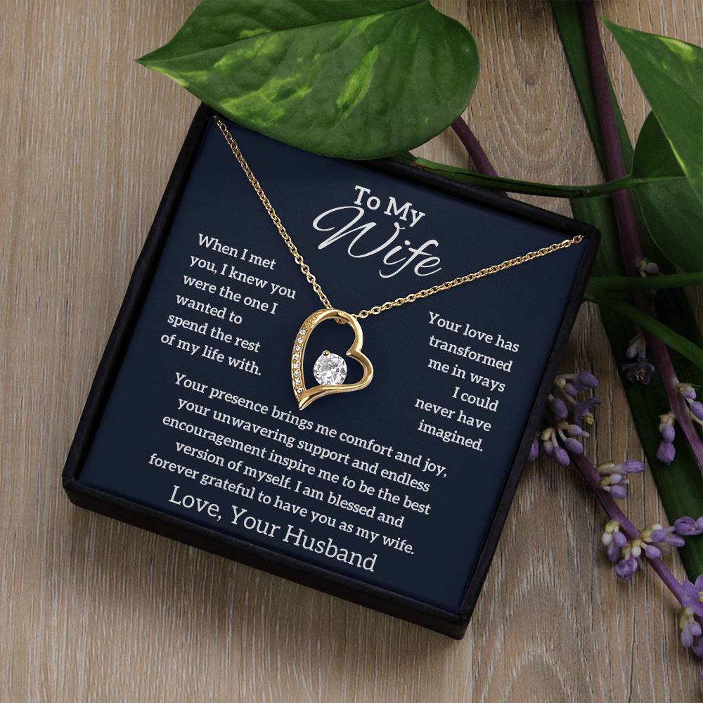 To My Wife - Comfort and Joy - Forever Love Necklace