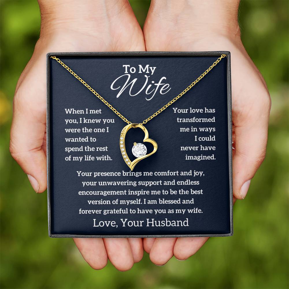 To My Wife - Comfort and Joy - Forever Love Necklace