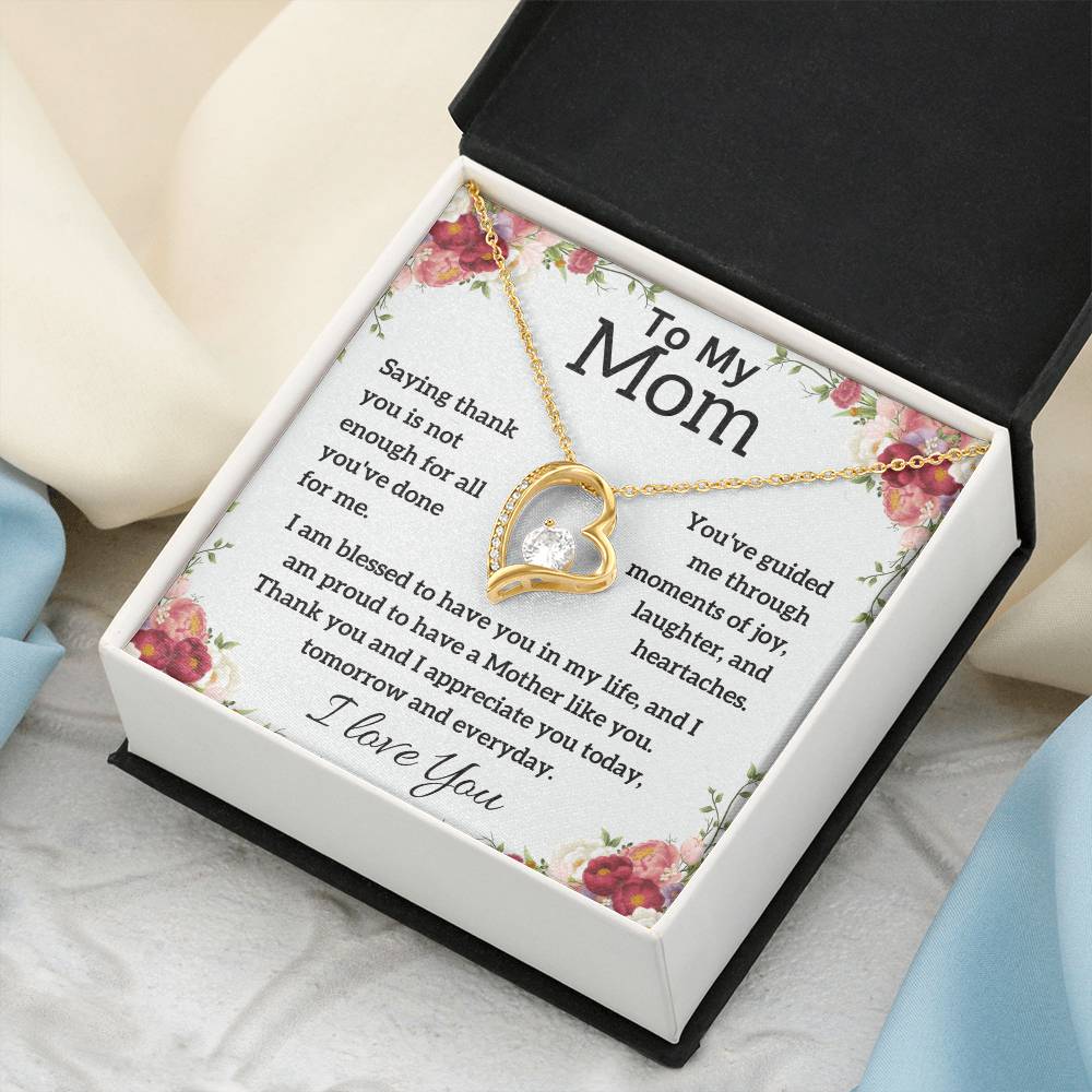 To My Mom - I love You - Forever Love Necklace