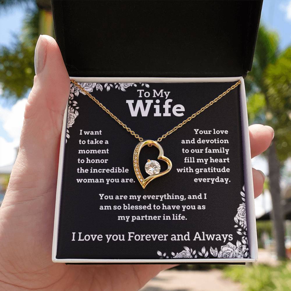 To My Wife - My Everything - Forever Love Necklace