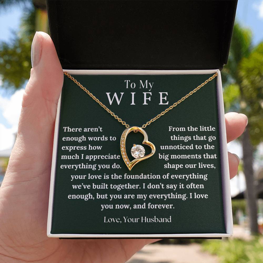 To My Wife - My Everything - Forever Love Necklace