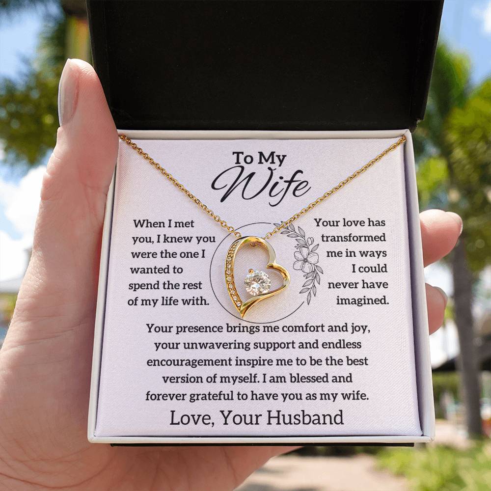 To My Wife - Comfort and Joy - Forever Love Necklace