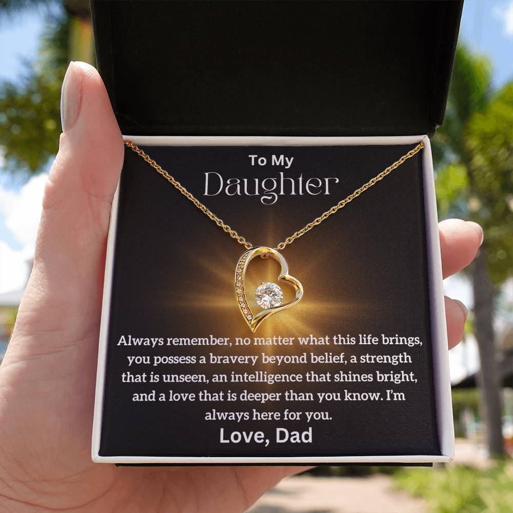 To My Daughter - Beyond Belief -  Forever Love Necklace